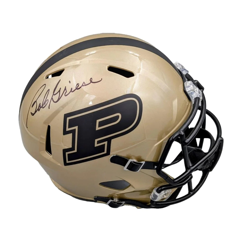 Bob Griese Signed Gold Purdue Speed Replica Helmet | Creative Sports | vintageantiquesgifts.com