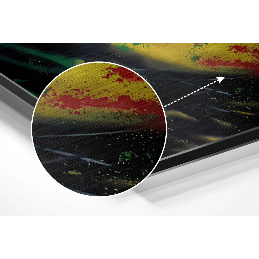 Vibrant Bob Marley brushed aluminium dibond abstract art print