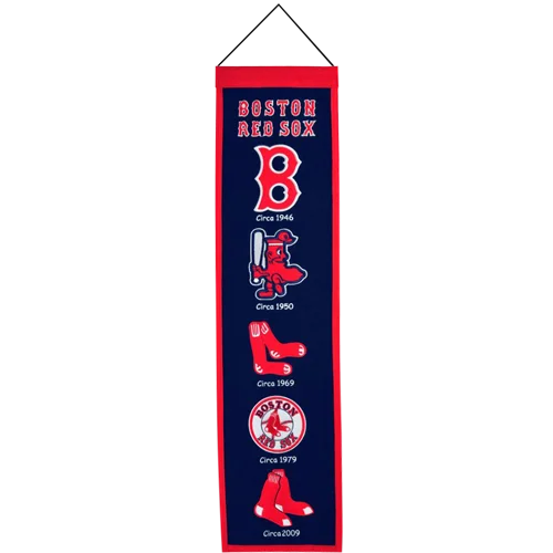 Boston Red Sox heritage banner with vintage logos