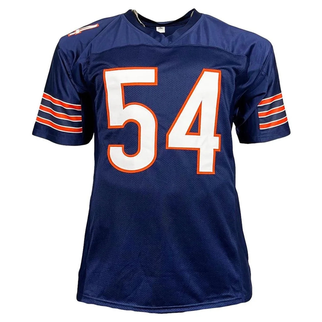 Brian Urlacher autographed Chicago Bears navy blue jersey #54 HOF 18