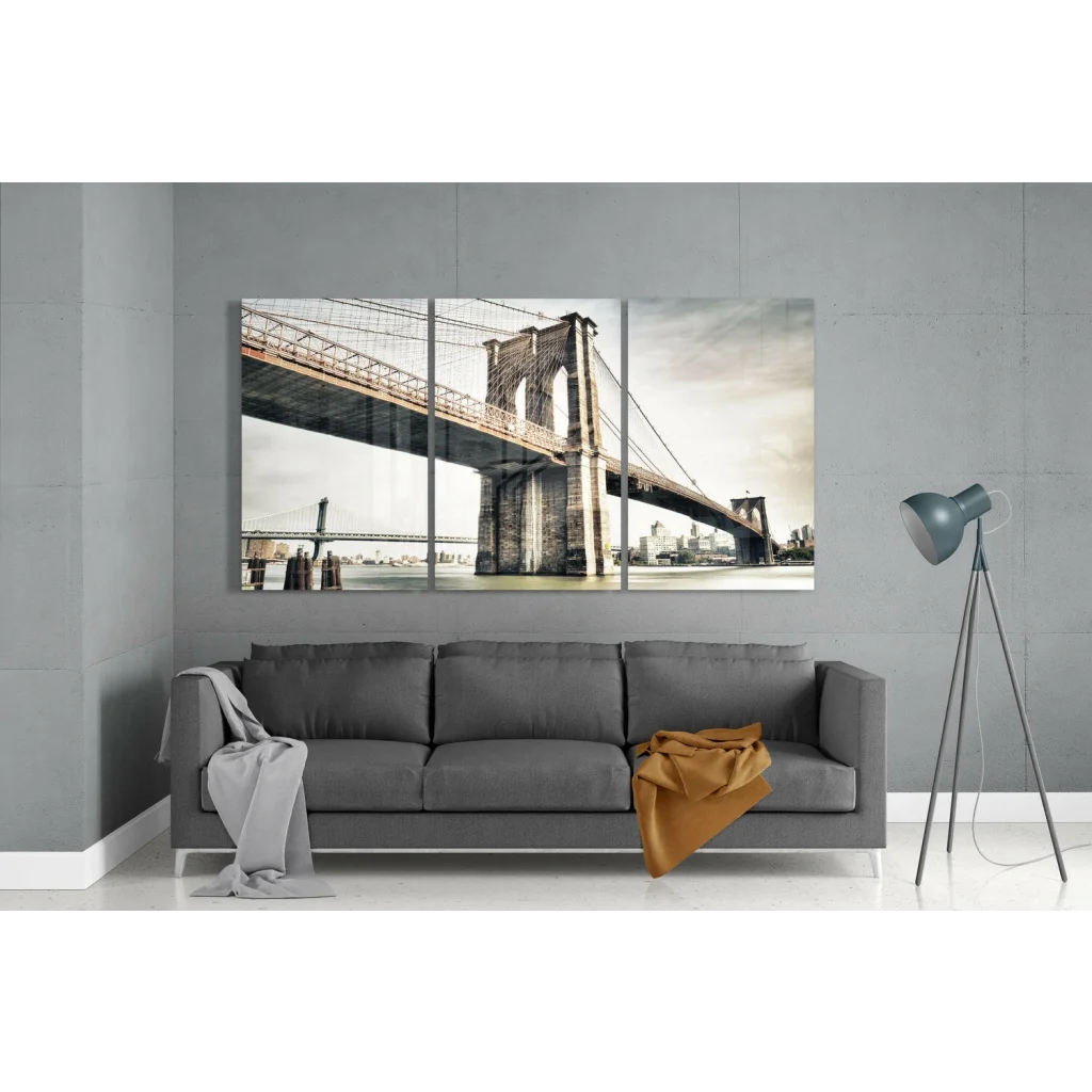 Brooklyn Bridge triptych canvas wall art set