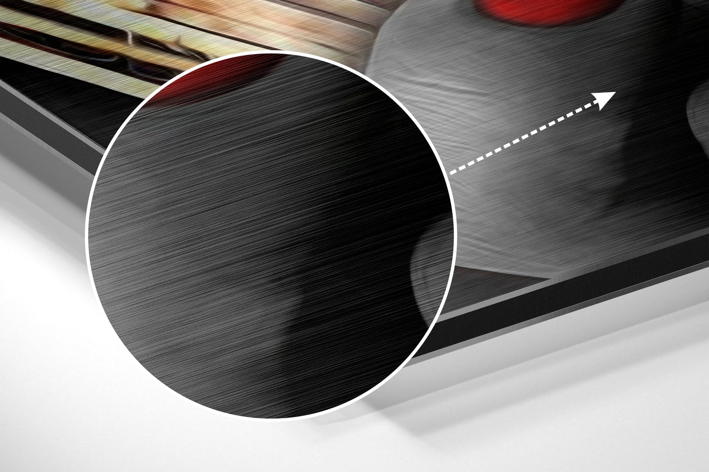 Red Nails Burning Dollar Bills Brushed Aluminium Dibond Wall Art
