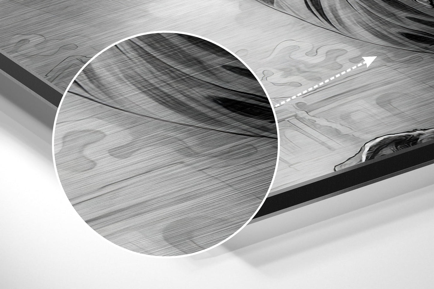 Monochrome Suited Marksman Aiming Brushed Aluminium Dibond Wall Art