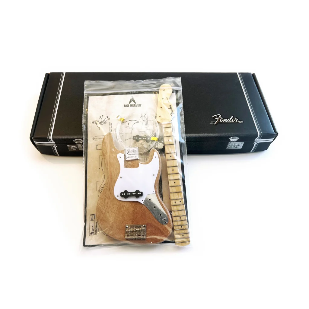 White Fender Stratocaster mini guitar kit by Axe Heaven® with maple neck