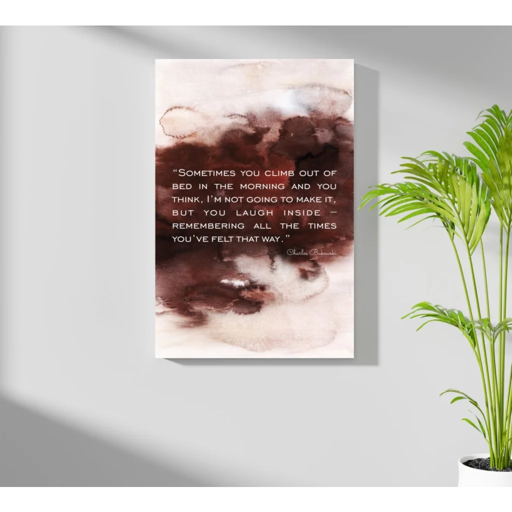 Insigne aluminum prints: watercolor abstract with Burchill quote