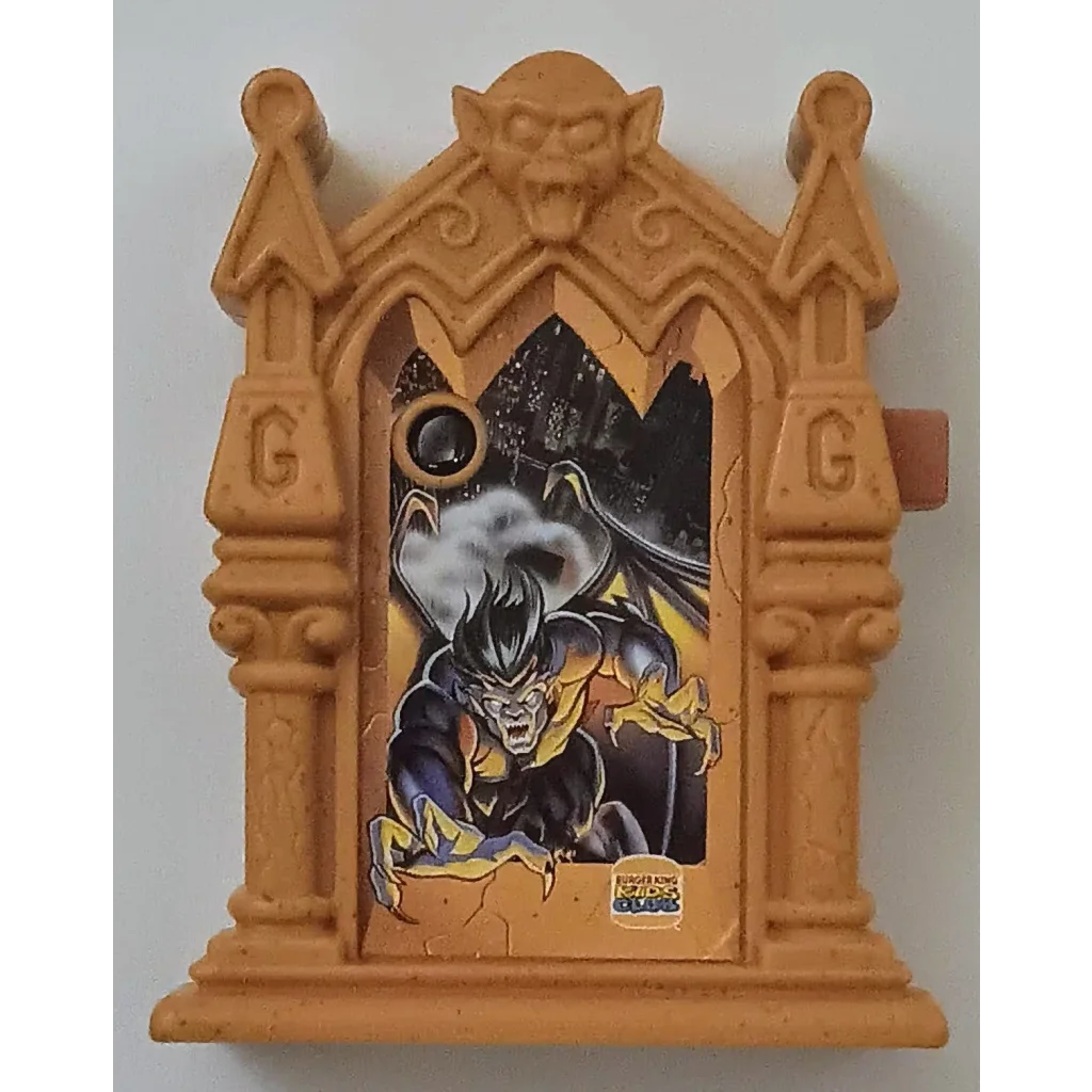 Vintage Burger King Kids Club yellow gothic castle toy with Batman figure