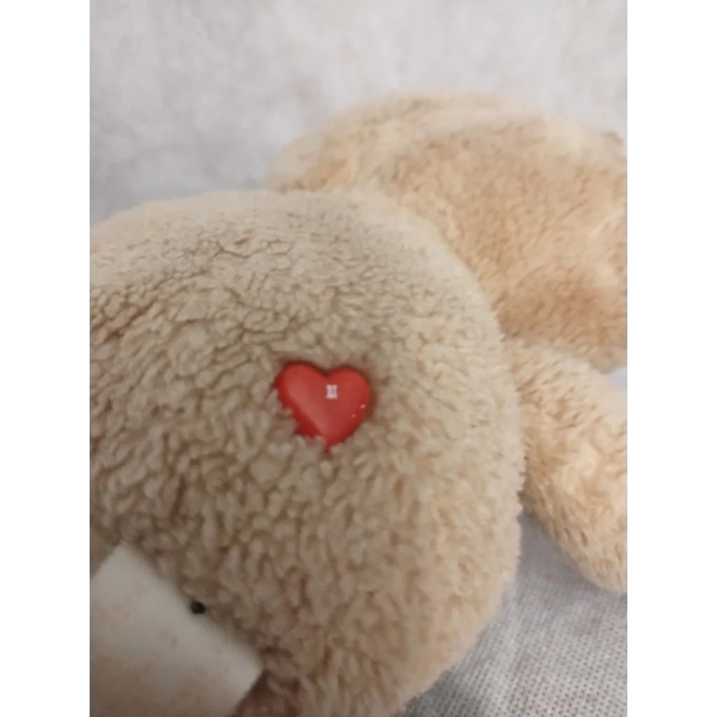 Vintage 1983 Care Bears Tenderheart Bear plush with red heart patch