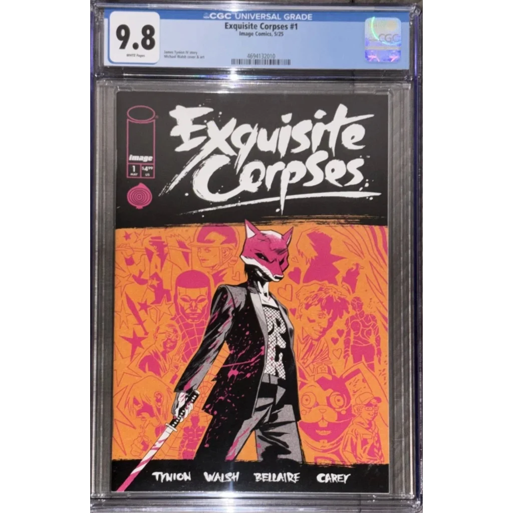 CGC 9.8 Exquisite Corpses #1 Cover A comic book cover with black-suited fox-masked swordsman
