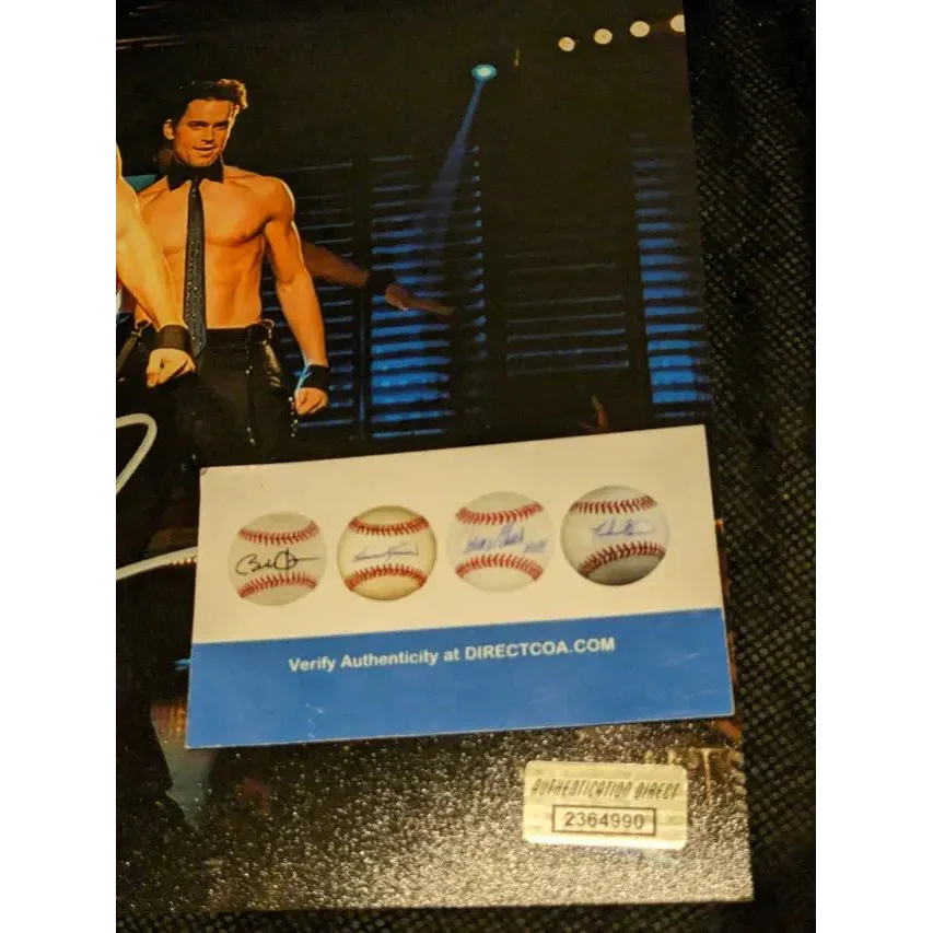 Channing Tatum Magic Mike autographed poster with certificate of authenticity and signed baseballs