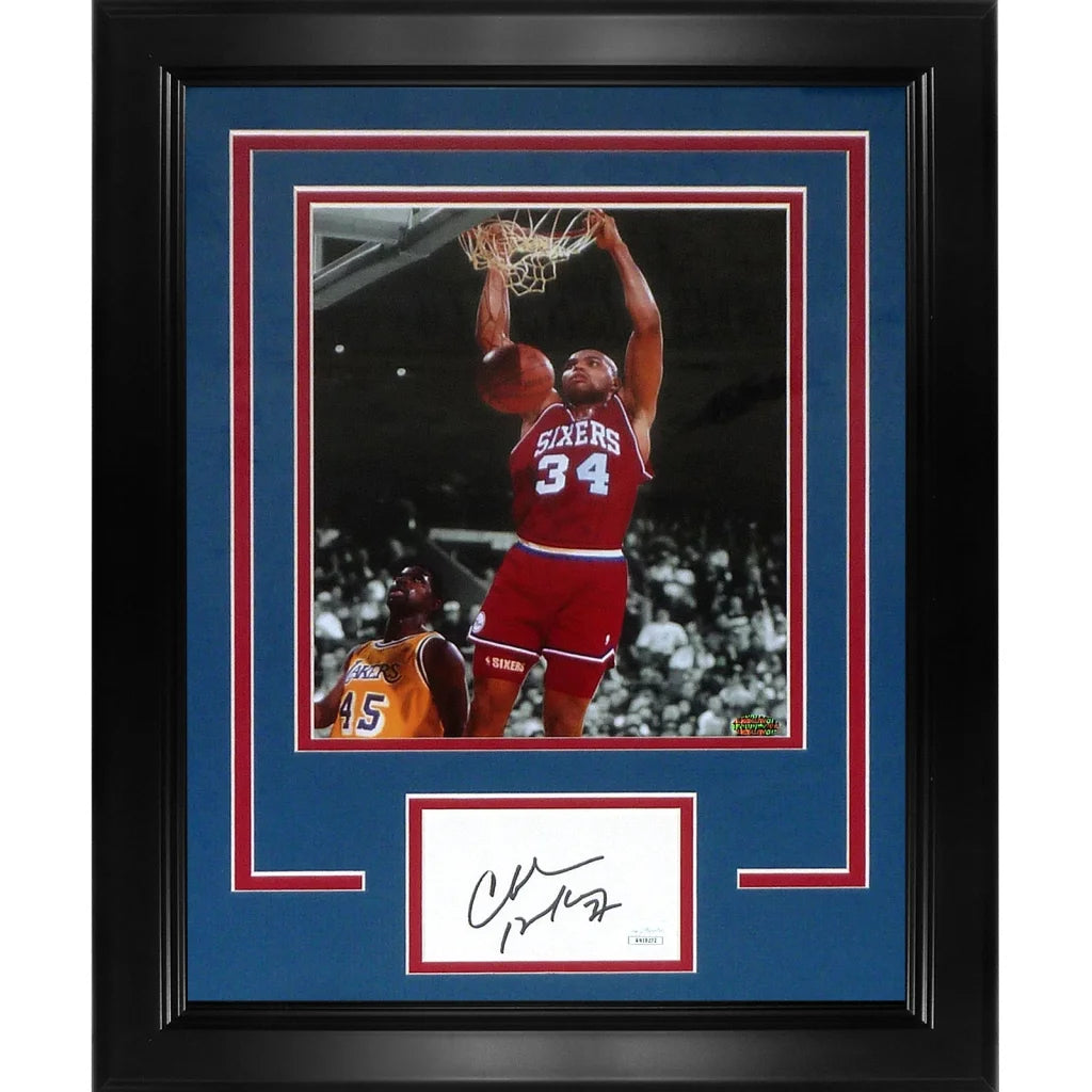 Charles Barkley autographed Philadelphia 76ers signed photo frame