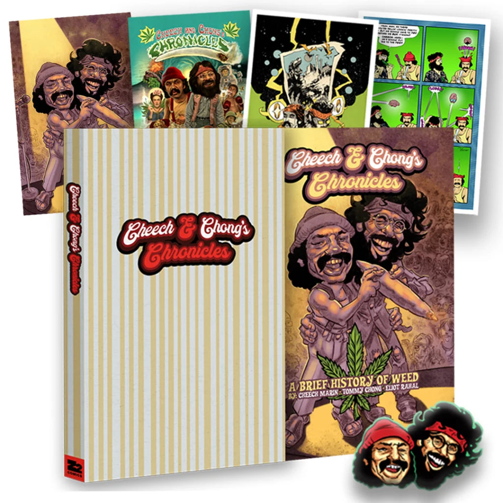 Cheech Marin Bob Fingerman Deluxe Edition comic adventure with Cheech & Chong Chronicles pins