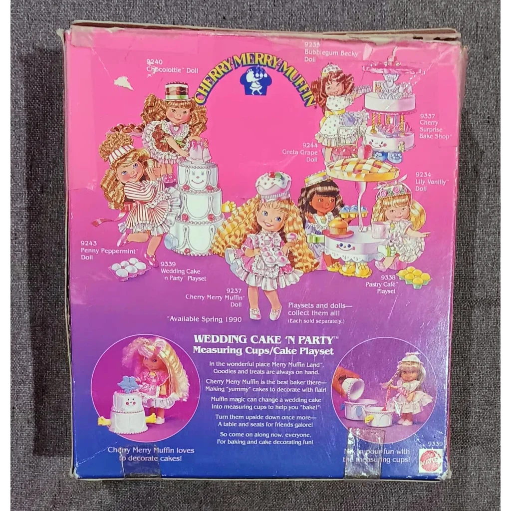 Vintage Cherry Merry Muffin cake n party playset box