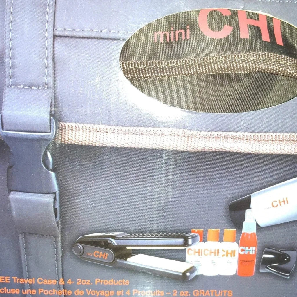 CHI Pro Collection Low EMF black silver mini chi travel straightener