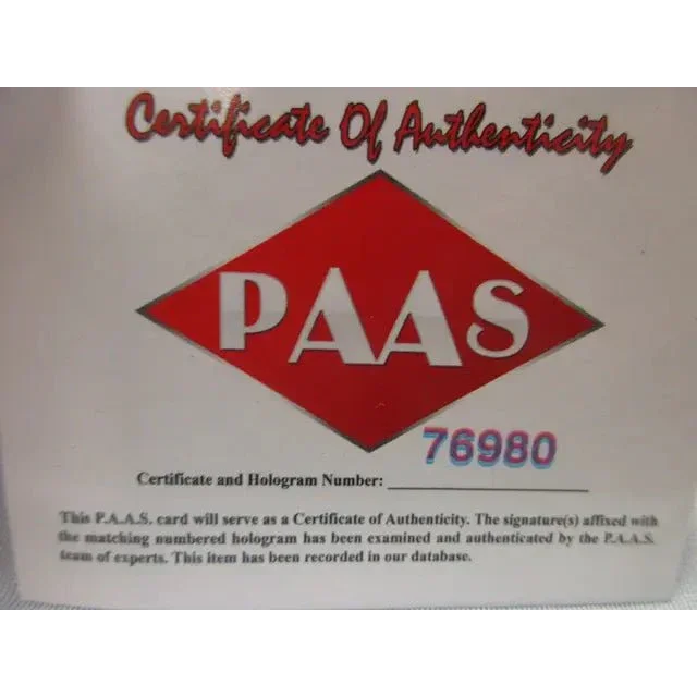 Chicago White Sox signed jersey with PAAS authentication and certificate of authenticity