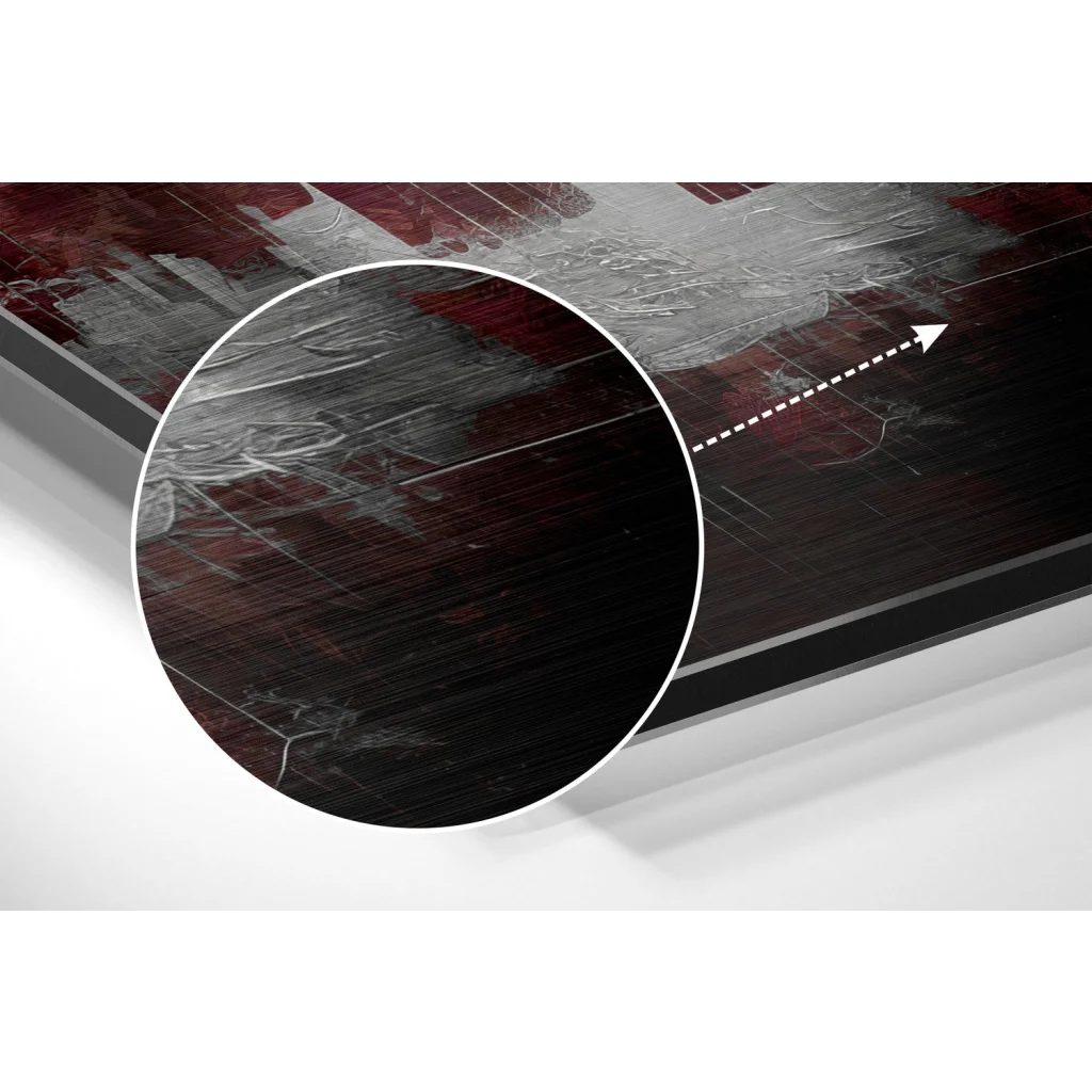 Bold Abstract Cityscape on Brushed Aluminium Dibond Print | Modern Wall Art Decor | vintageantiquesgifts.com