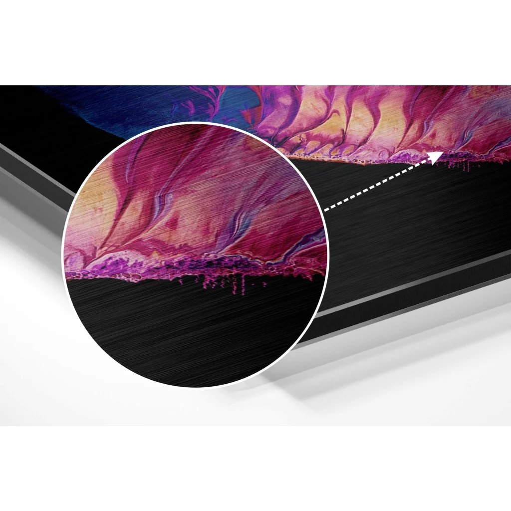Vibrant Abstract Art on Brushed Aluminium Dibond Print | Modern Wall Art Decor | vintageantiquesgifts.com