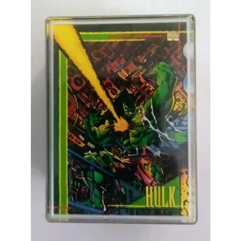 Hulk figure in 1993 Marvel Universe Cards Series IV set packaging