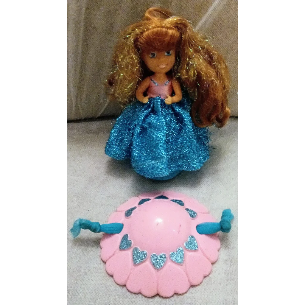 Vintage Tonka Cupcake Doll Honey Drop blue glitter princess with brown hair