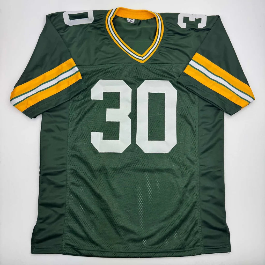Green Bay Packers custom jersey number 30 autographed collectible