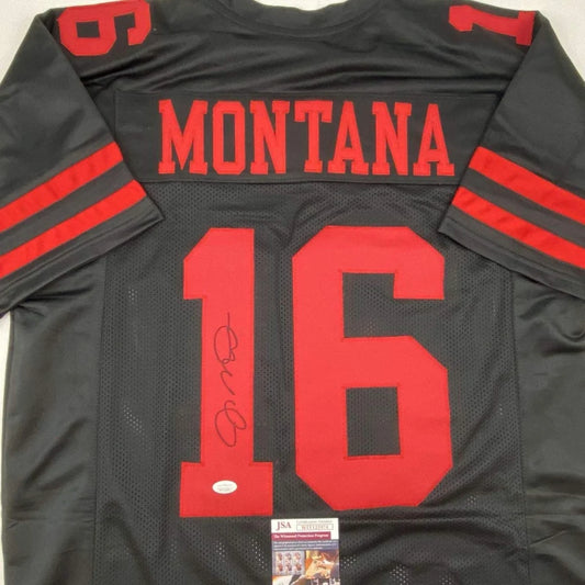 Black custom jersey with red numbers for professional sports or sports league fans