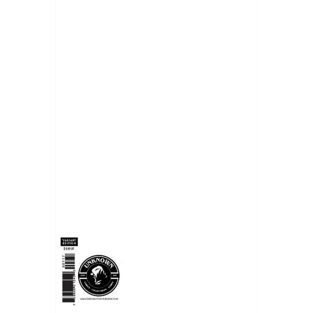 White blank paper sheet with barcode and Daredevil Facsimile Edition Matt Murdock logo