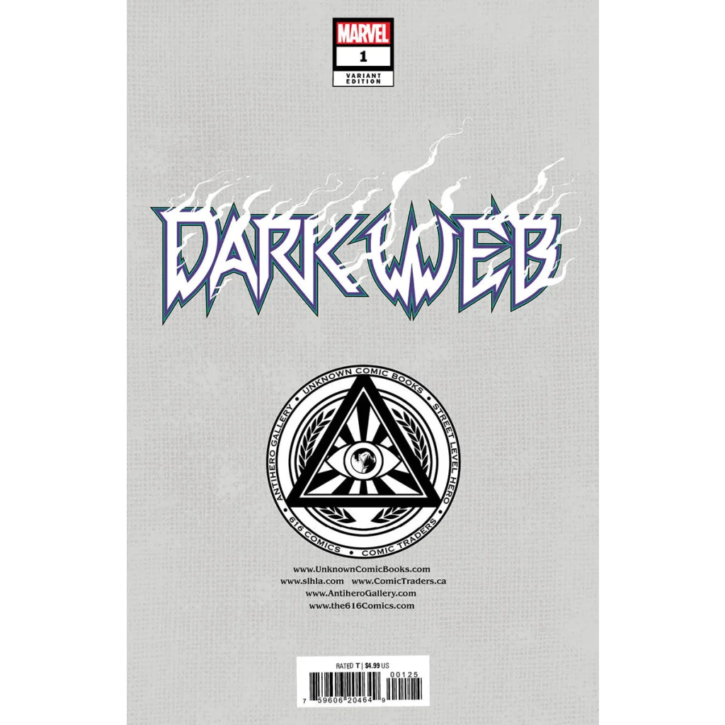 Dark Web Marvel comic variant edition with epic red scythe cover and graded blue label