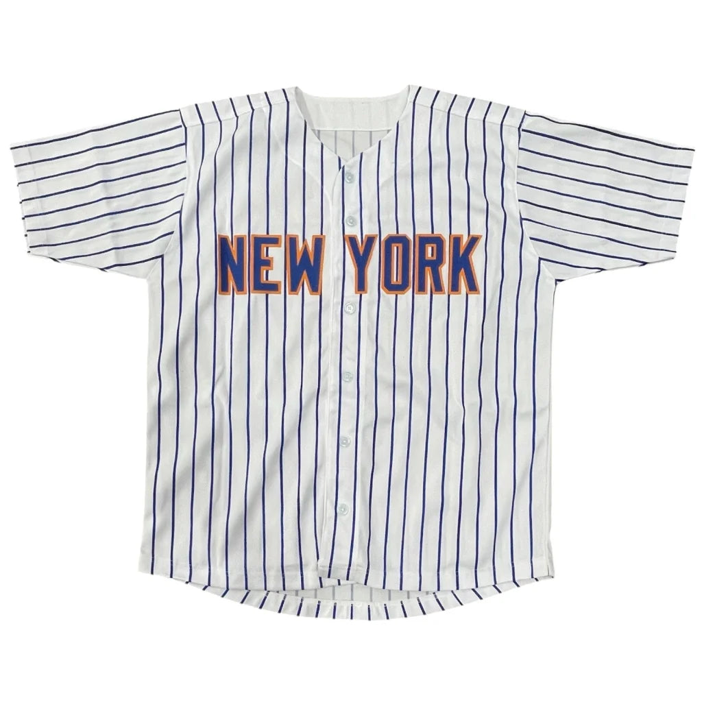 Darryl Strawberry autographed New York Mets white blue pinstripe jersey