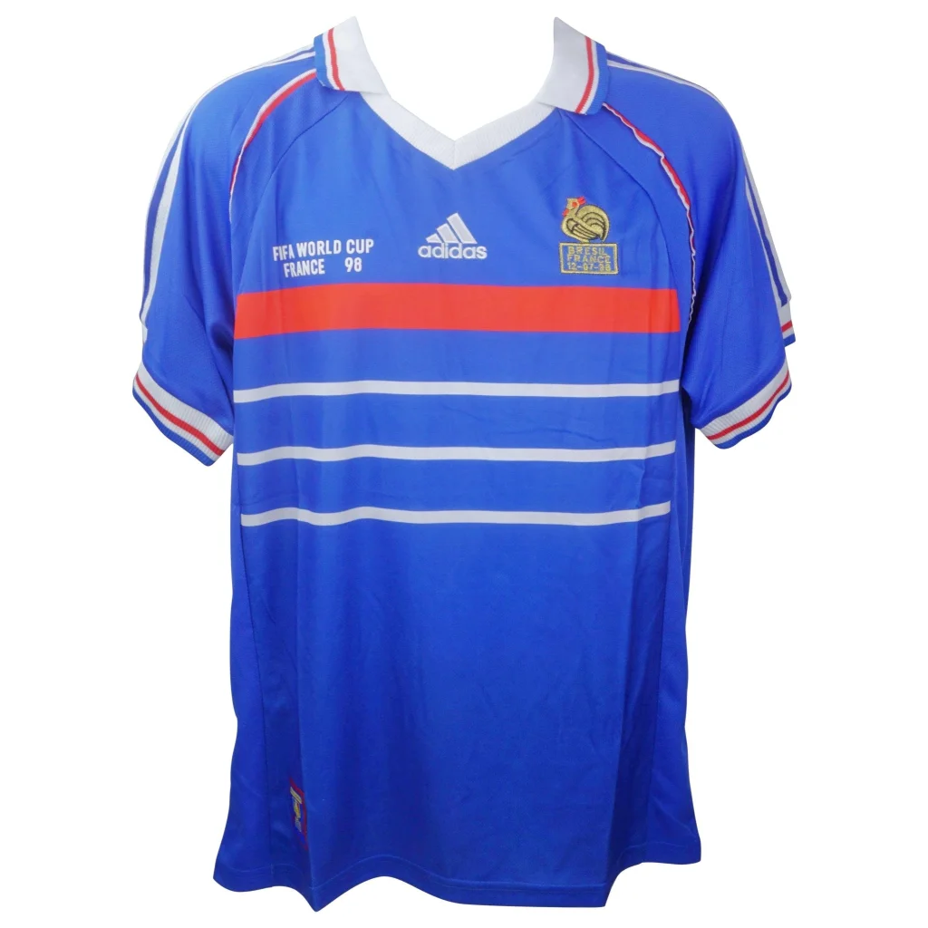 David Trezeguet signed Adidas jersey Beckett authenticated France 98 World Cup jersey