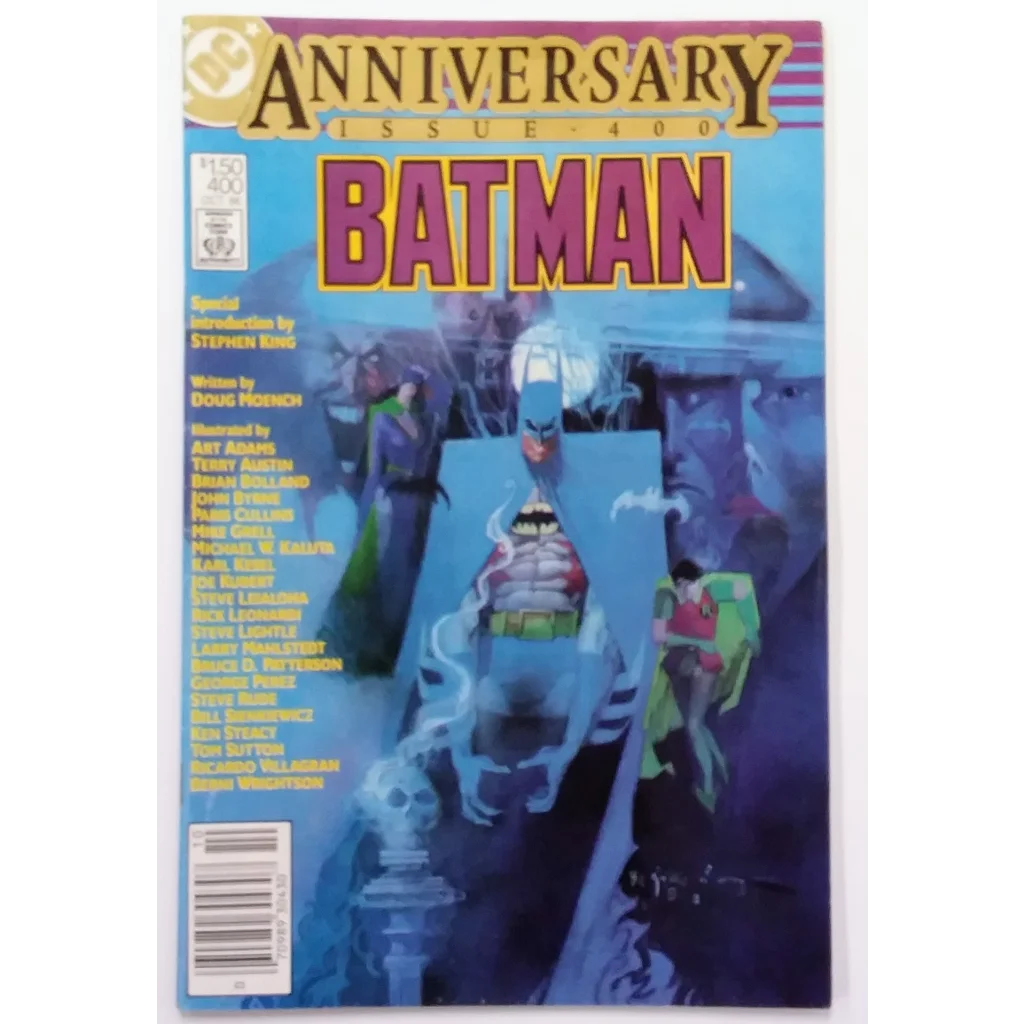 Batman Issue 400 cover with dynamic action scene and iconic characters