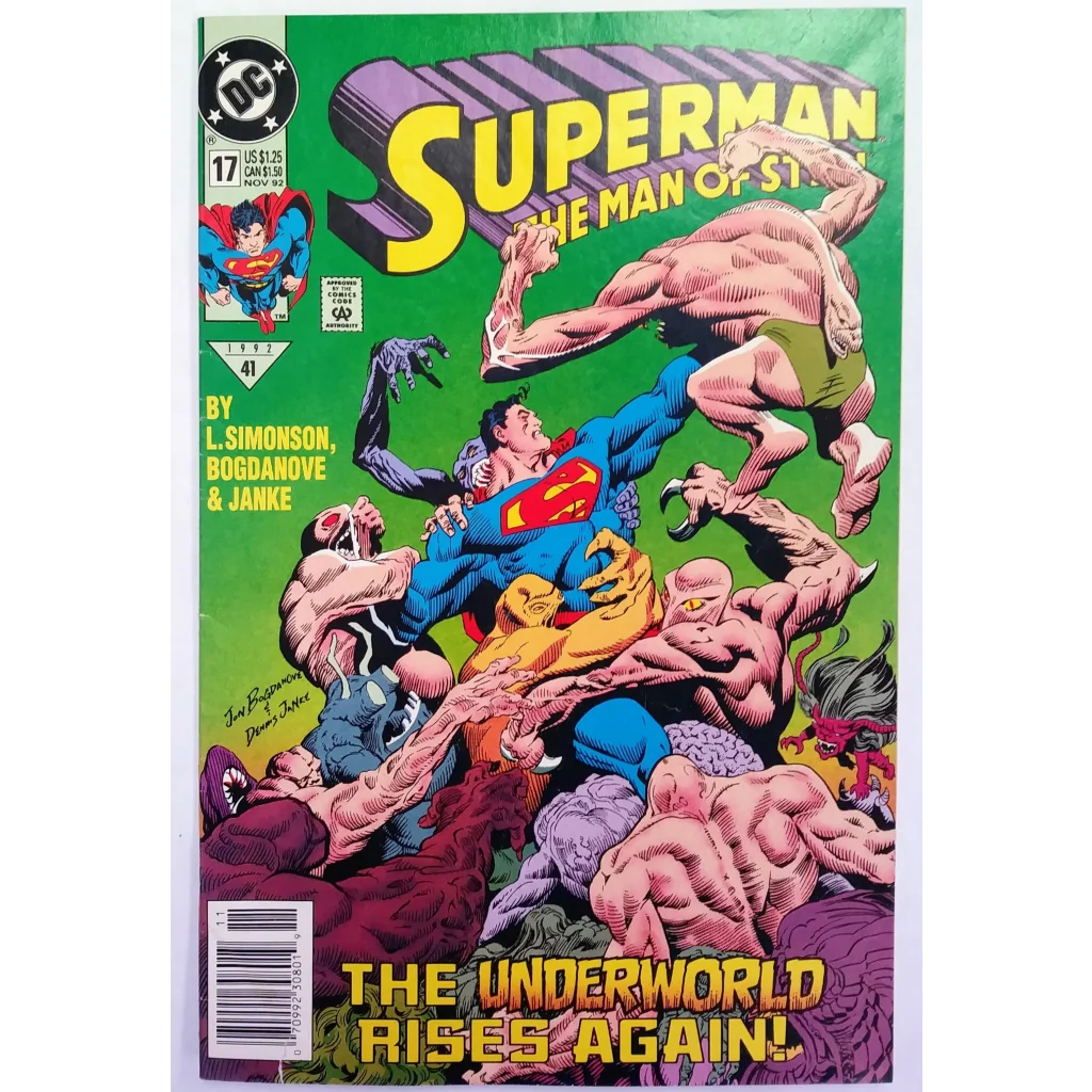 Superman Man of Steel Issue 17 epic action comic collectible