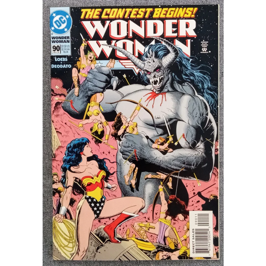 Wonder Woman Issue 90 comic cover: First Artemis appearance in fierce battle