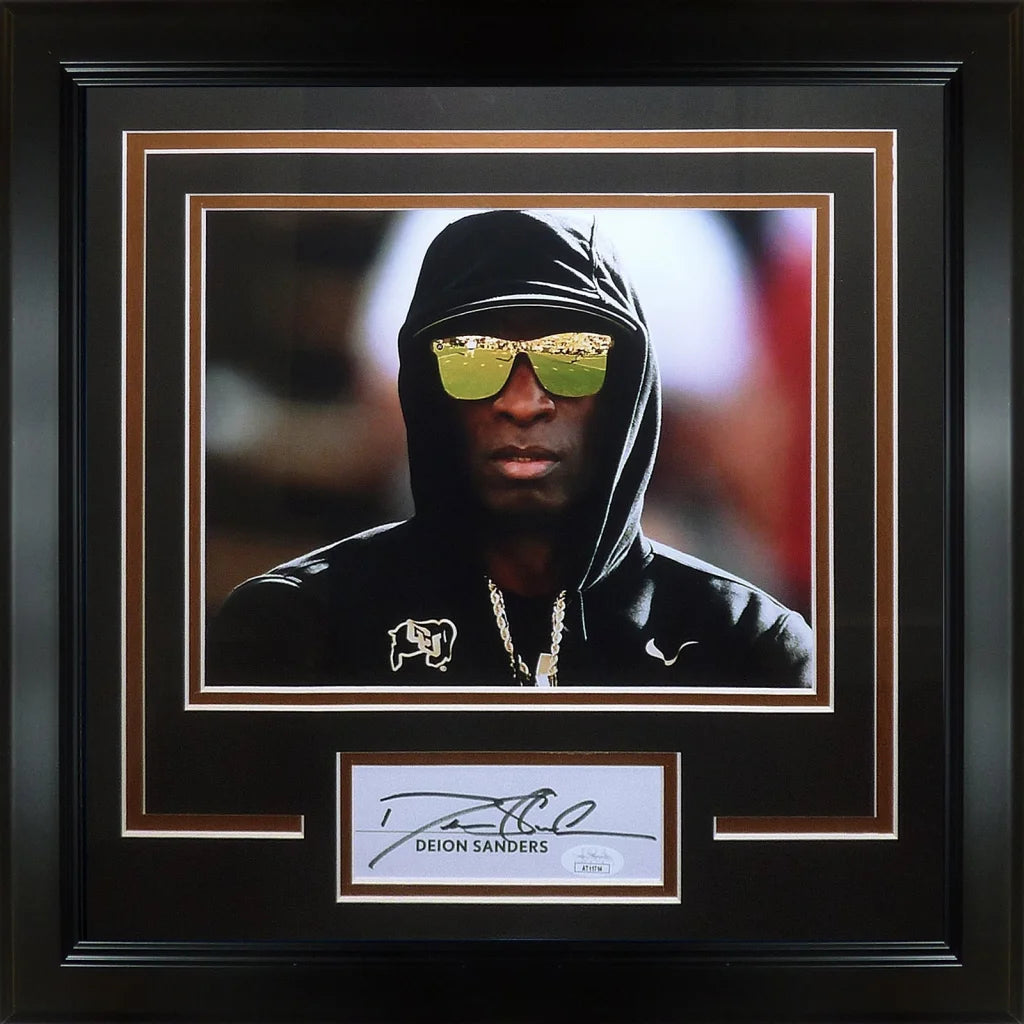 Deion Sanders autographed Colorado Buffaloes signed photo in black frame