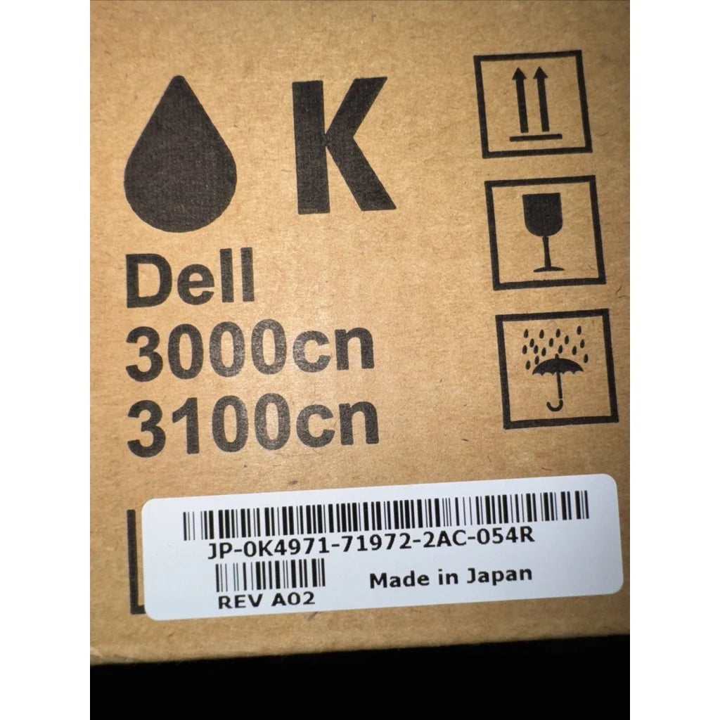 Dell K4971 black toner cartridge box for 3000cn 3100cn printers