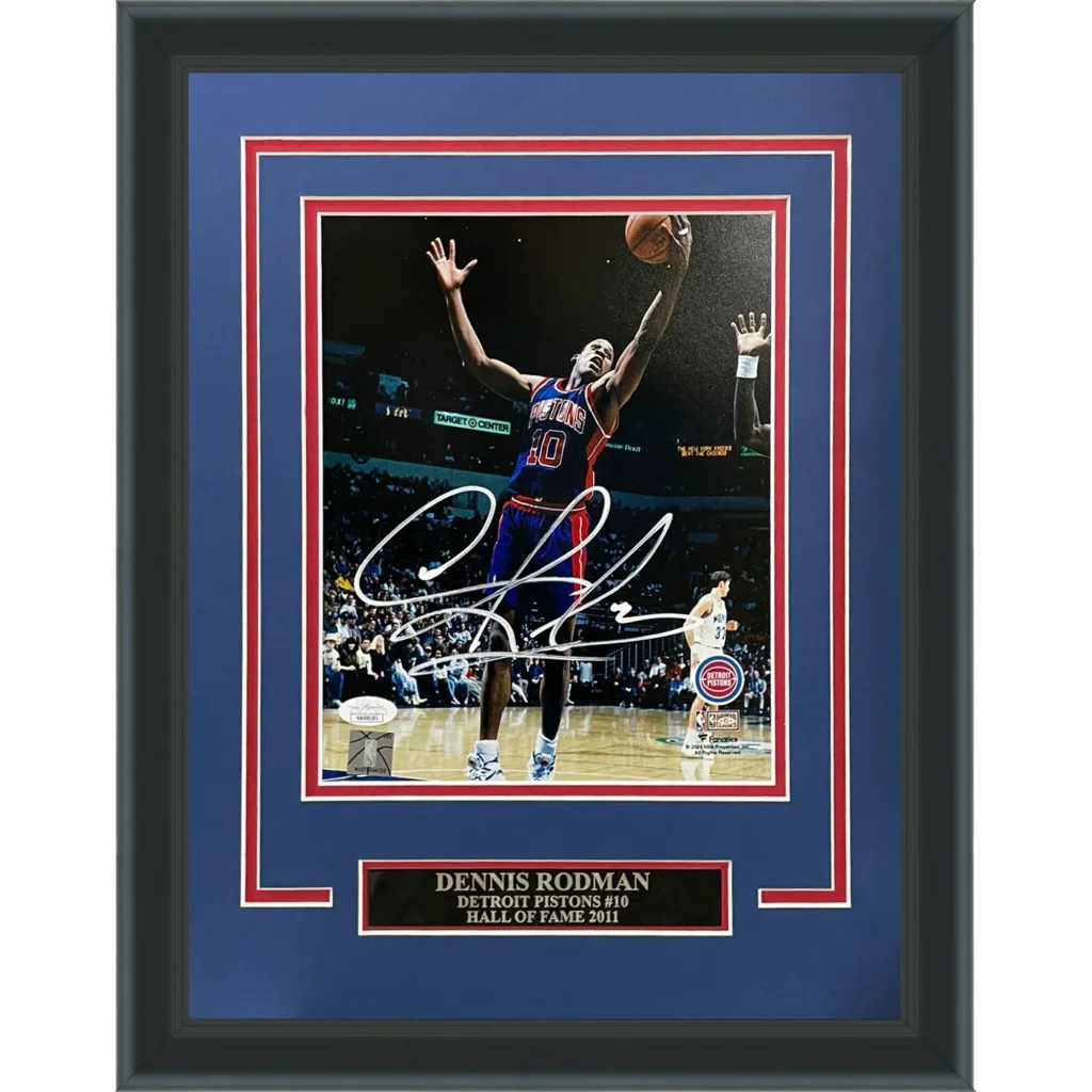 Dennis Rodman autographed Detroit Pistons limited edition frame
