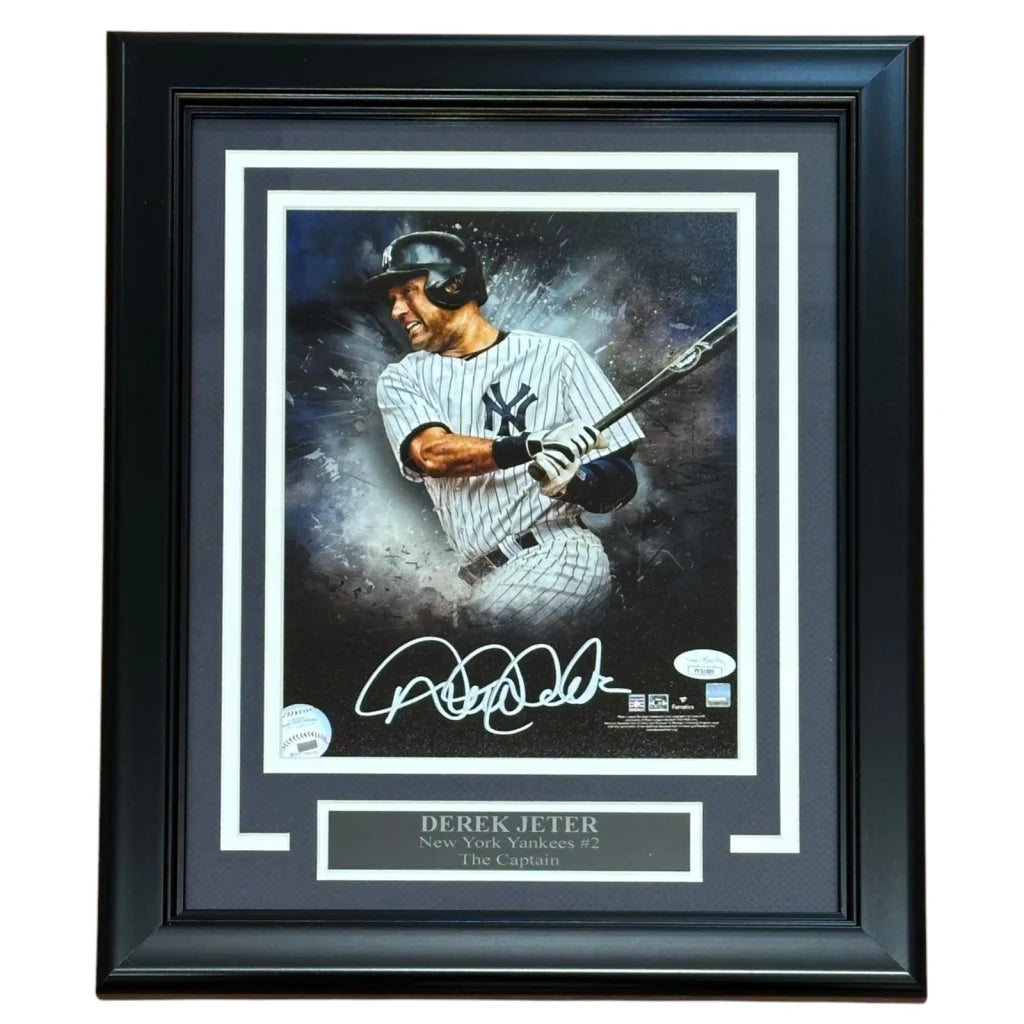Derek Jeter autographed New York Yankees spotlight deluxe framed 8x10 photo