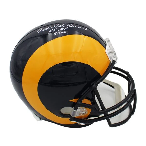 Dick Vermeil Signed Los Angeles Rams HOF Helmet | Authentic Sports Collectible | vintageantiquesgifts.com