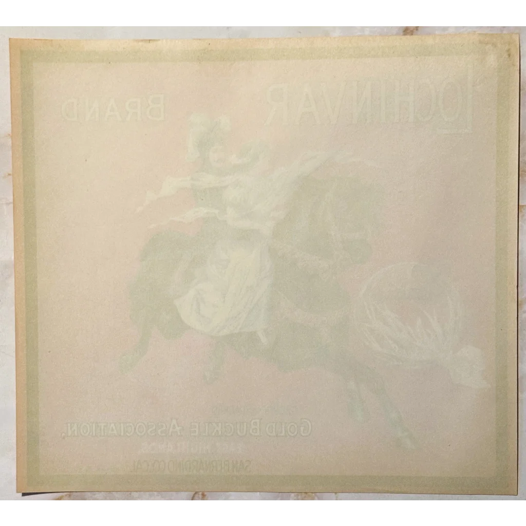 Faded vintage poster from Discover Antique Vintage 1920s Lochinvar Sunkist Oranges crate