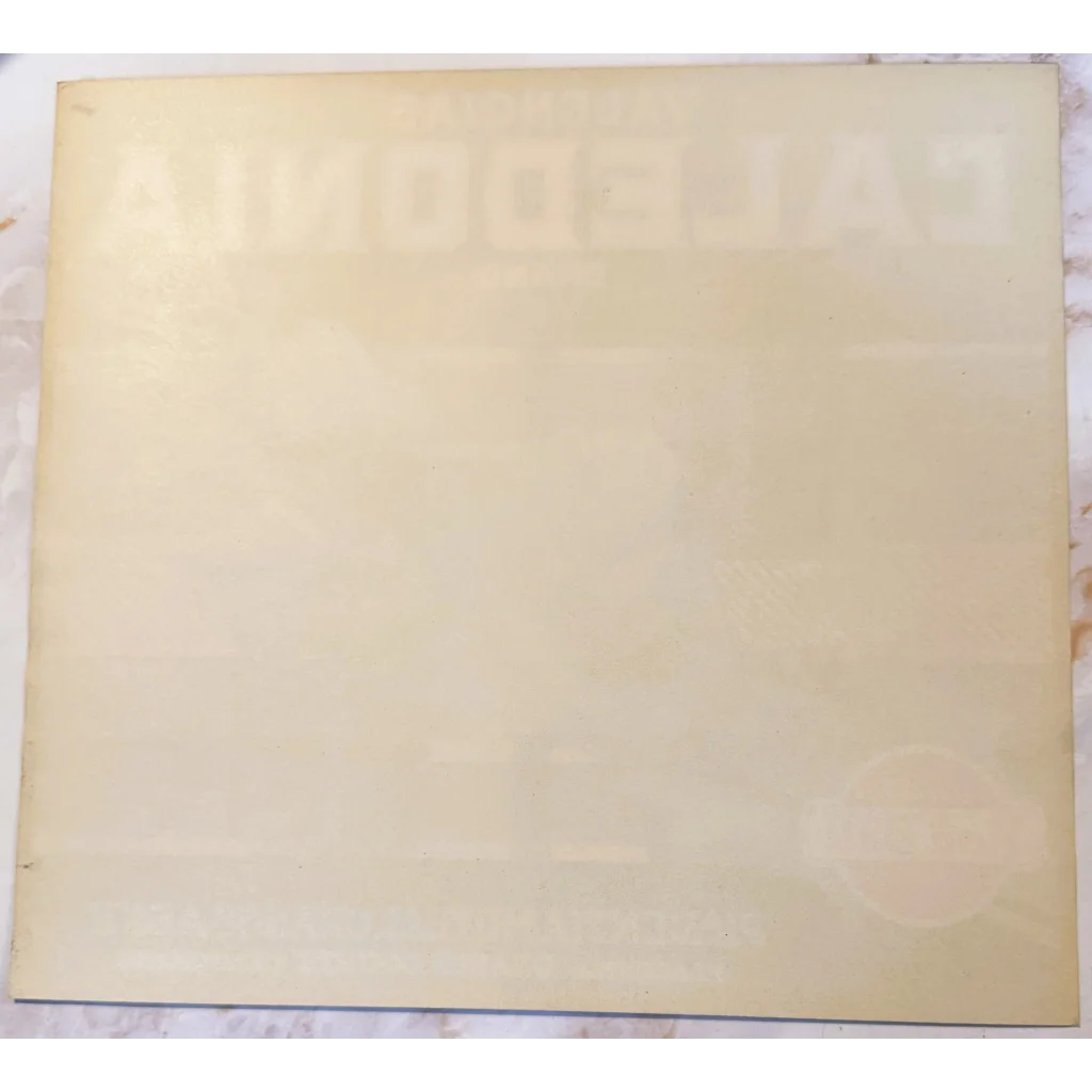 Blank cream-colored paper with subtle discoloration for Caledonia Orange Crate Label