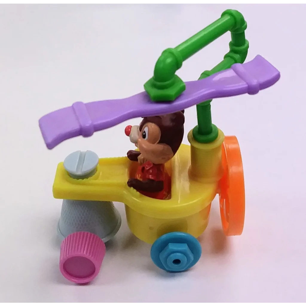 Dale Rescue Rangers Happy Meal toy airplane with chipmunk pilot