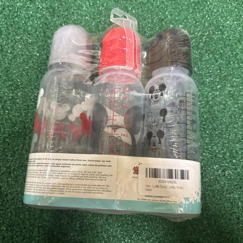 Disney Mickey Mouse baby bottles 9 oz 3 pack with Mickey faces