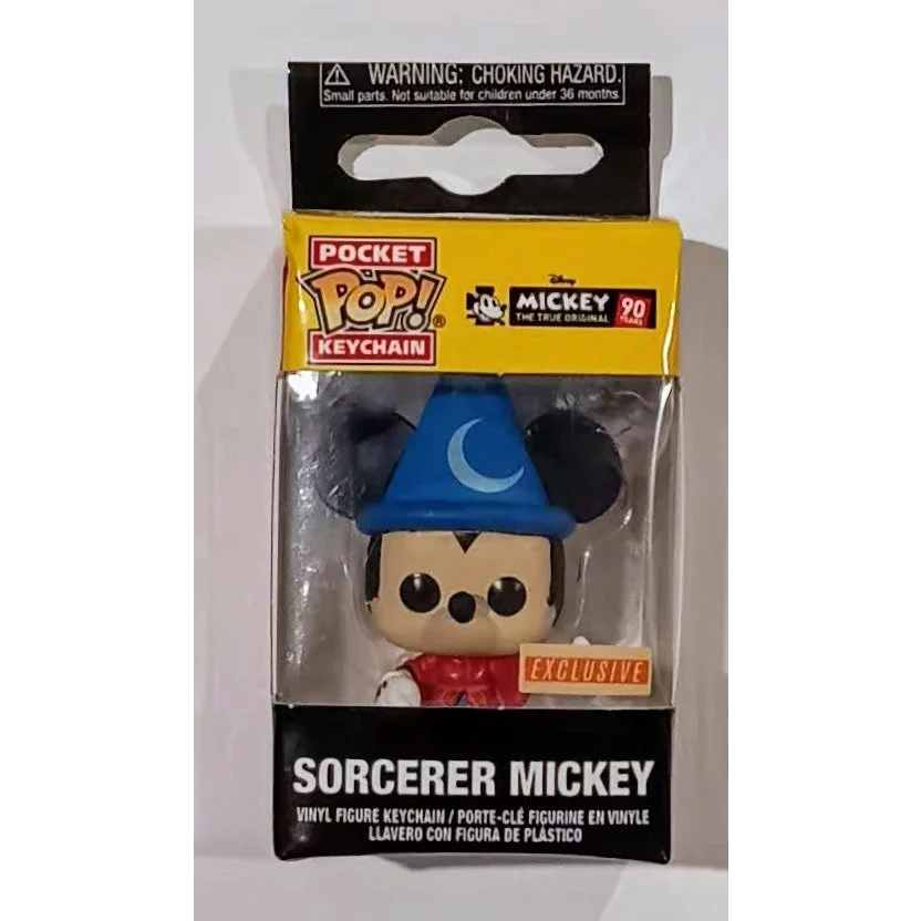Disney Pocket Pop Sorcerer Mickey keychain with blue wizard hat