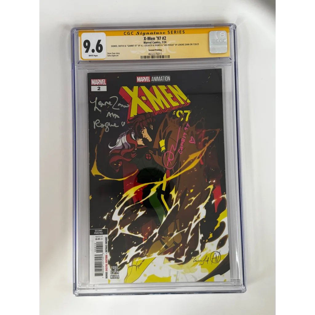 Double signed X-Men ’97 #2 yellow label 2nd print CGC 9.6 comic in case