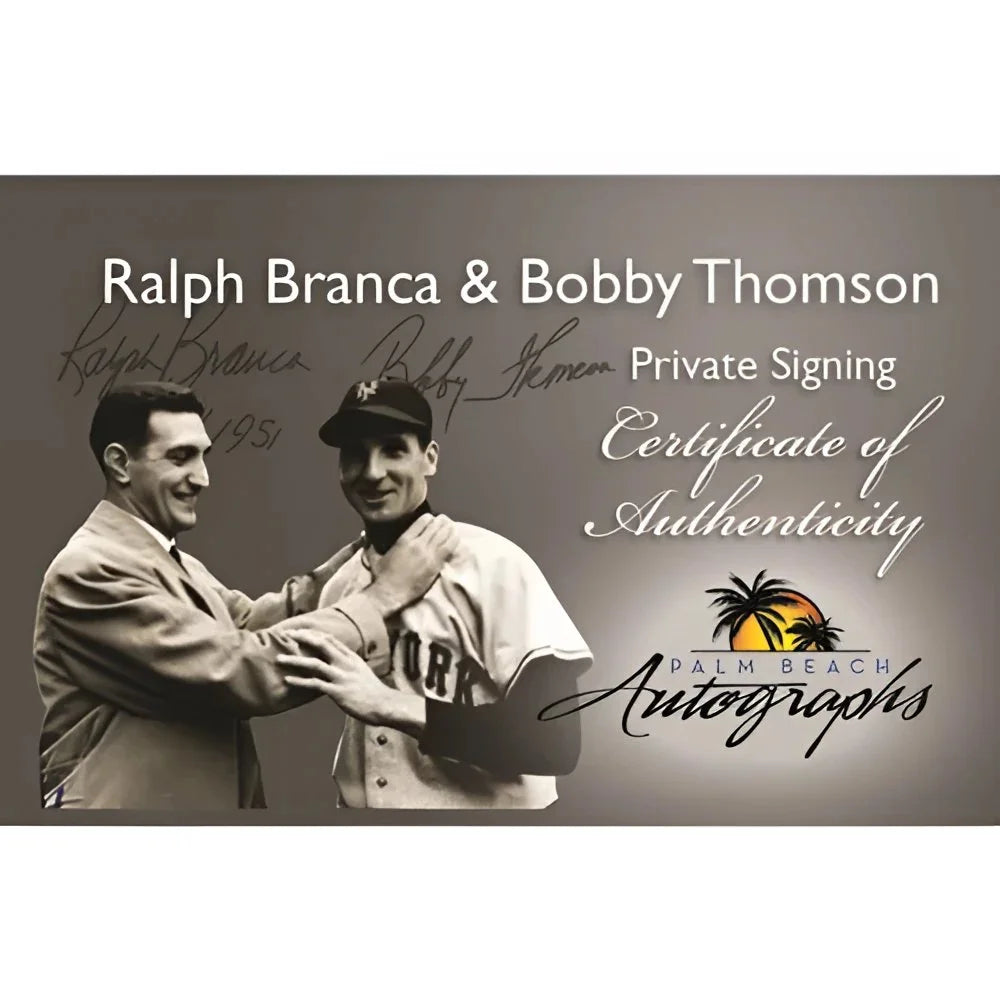 Dual autographed MLB baseball jersey with Ralph Branca signature