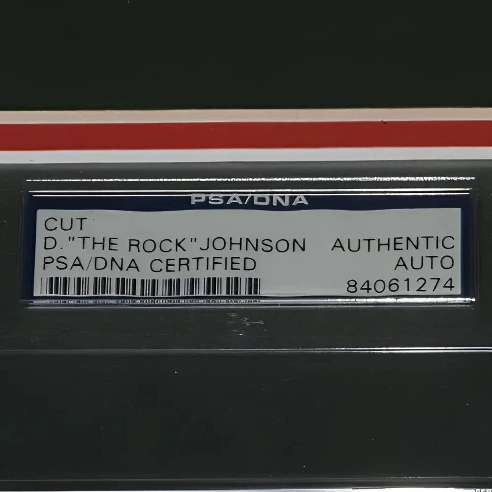 Dwayne Johnson Miami Hurricanes deluxe framed autograph jersey