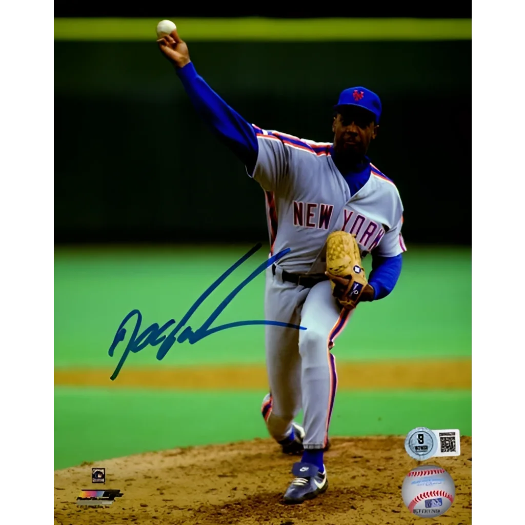Dwight Gooden autographed New York Mets 8x10 photo in blue uniform