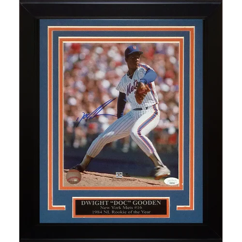 Dwight Gooden autographed New York Mets 8x10 photo, framed