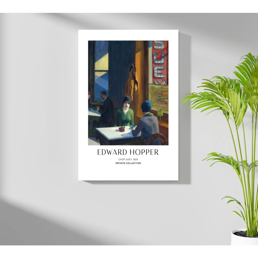 Insigne aluminum prints of Edward Hoppers moody Chop Suey scene