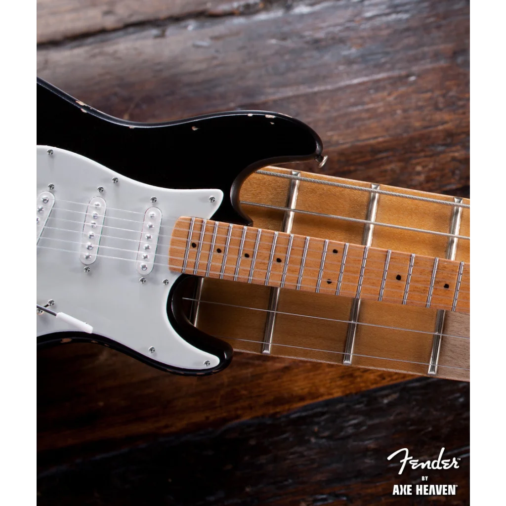 Eric Clapton Blackie mini Fender Stratocaster with Axe Heaven stand