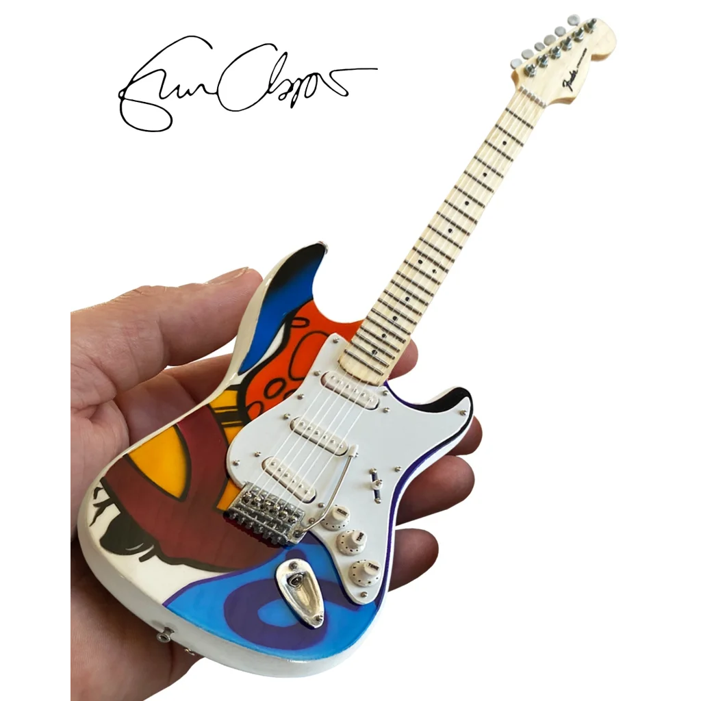 Eric Clapton Crash 2 mini guitar by Axe Heaven® with colorful abstract design