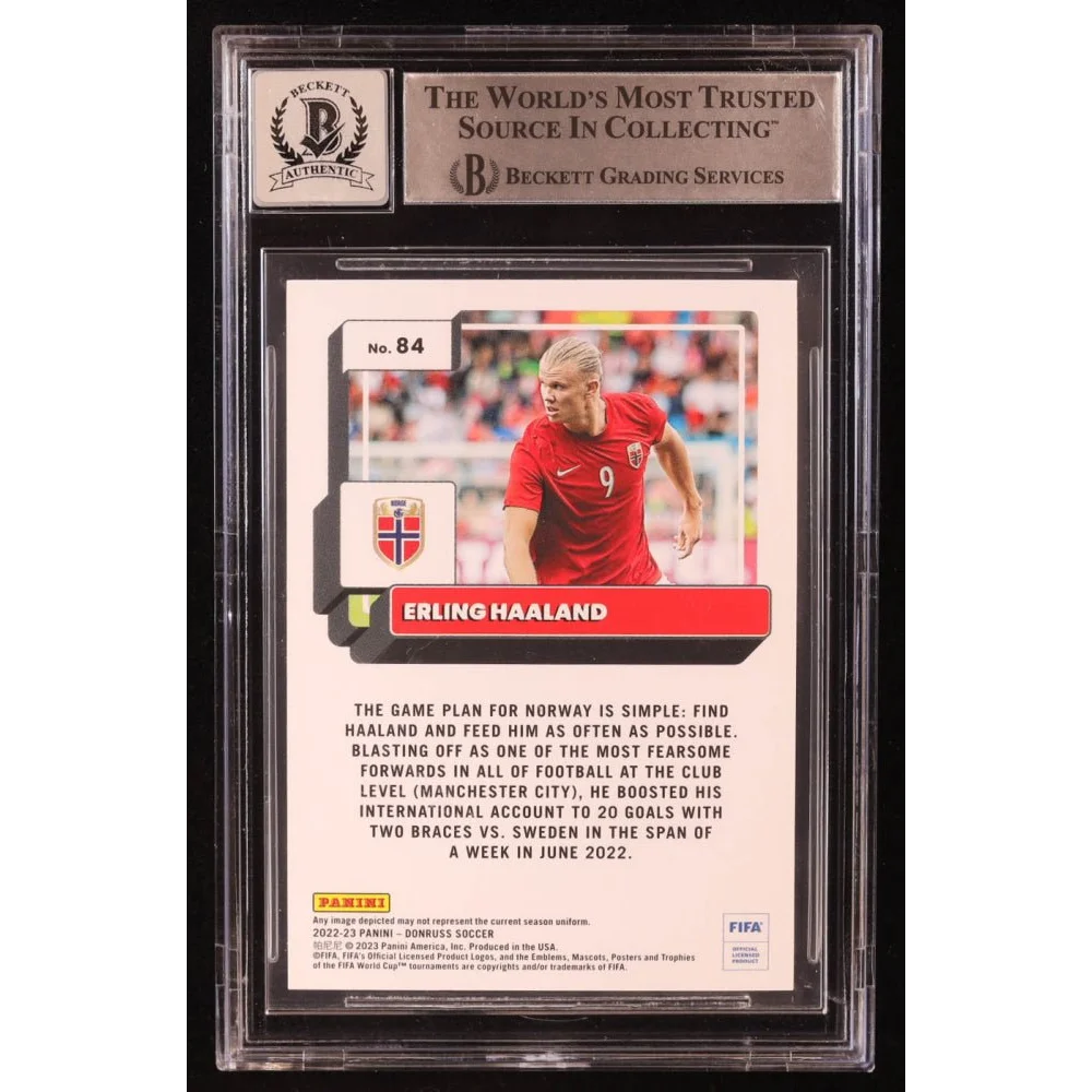 Erling Haaland signed soccer trading card in BGS slab collectible for fans